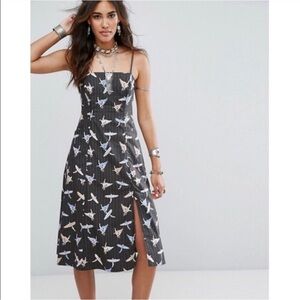 Free People Sunshine of Your Love Strapless Spaghetti Strap Convertible Dress 8